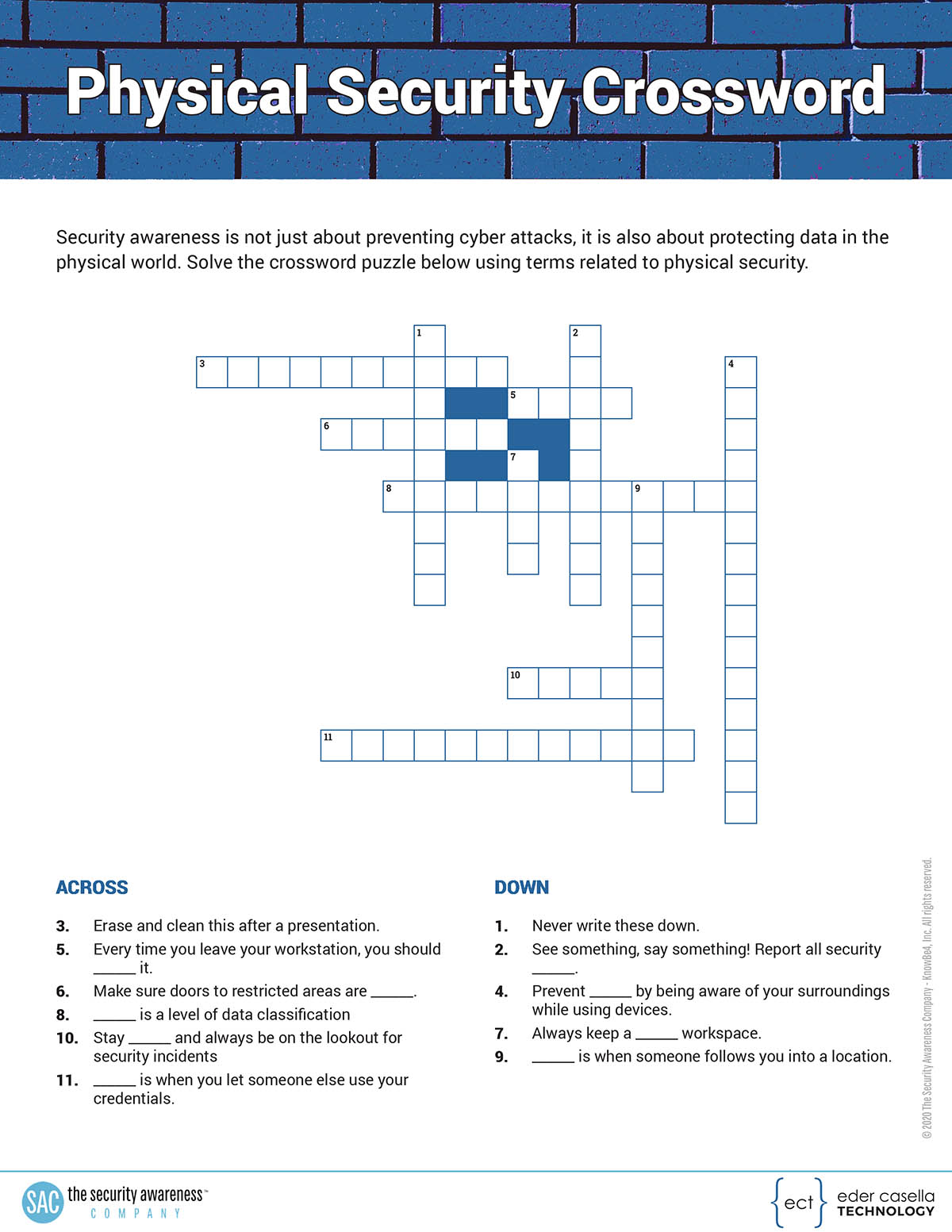 Security Awareness Crossword Puzzle Eccezion