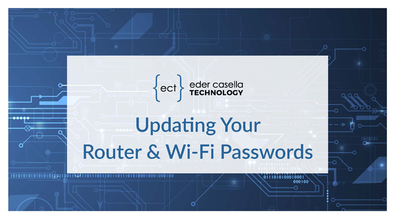 Information on updating your router & Wi-Fi passwords.