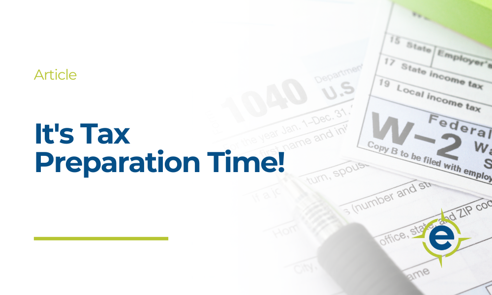 It's Tax Preparation Time!
